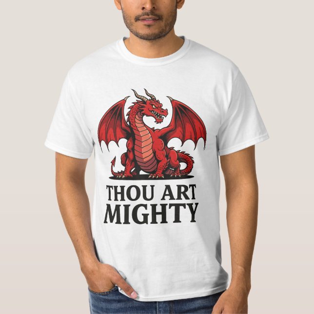 Camiseta Eres Poderoso Dragón Rojo (Anverso)