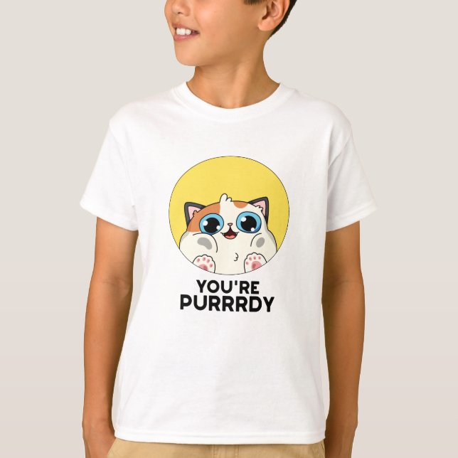 Camiseta Eres Purrdy Funny Cat Pun (Anverso)
