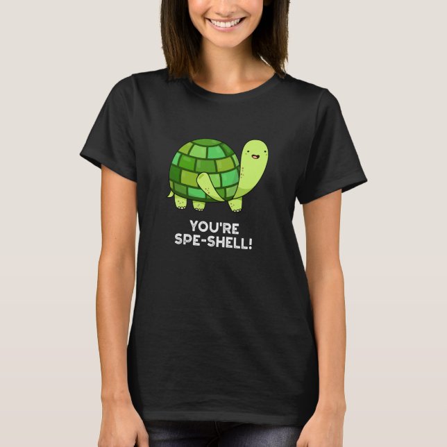 Camiseta Eres Spe-shell Funny Tortoise Pun Dark BG (Anverso)