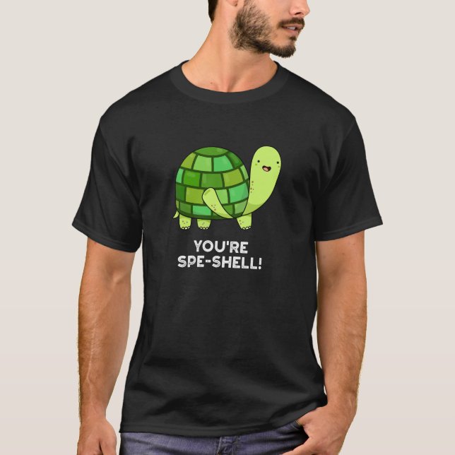 Camiseta Eres Spe-shell Funny Tortoise Pun Dark BG (Anverso)
