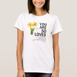 Camiseta Eres Tan Amado Floral Cristiano