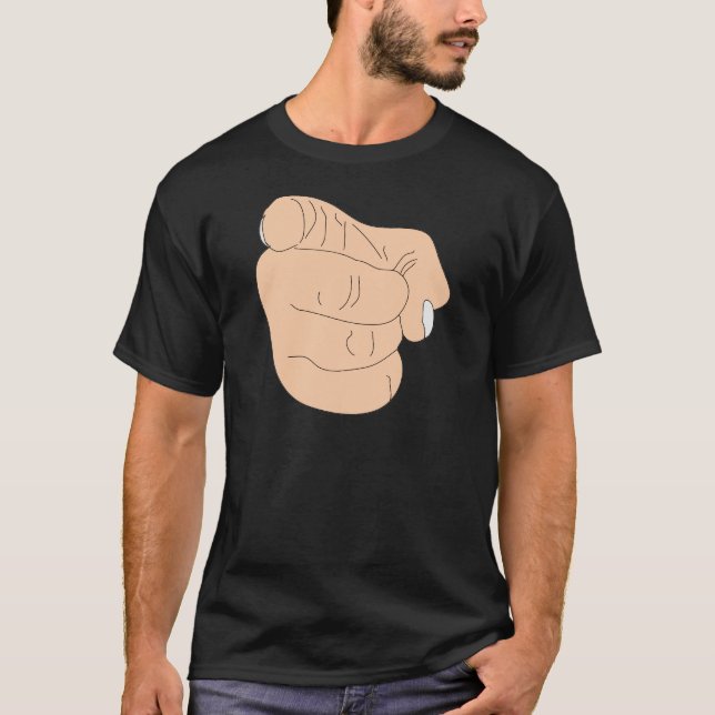 Camiseta Eres un dedo despedido (Anverso)