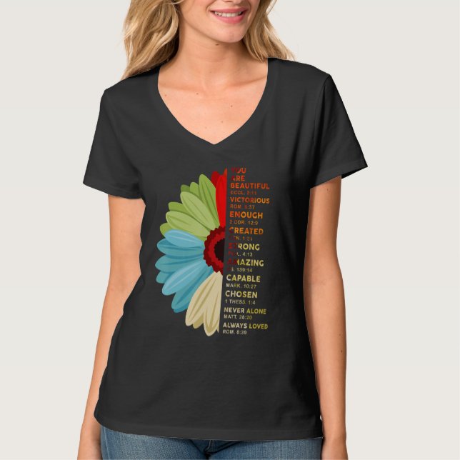 Camiseta Eres Un Hermoso Victorioso Suficiente Daisy Flower (Anverso)