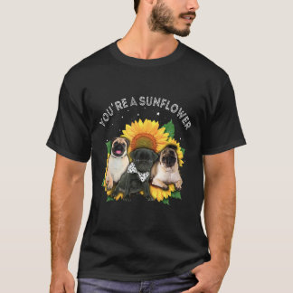 Camiseta Eres Un Pug Cute De Girasol