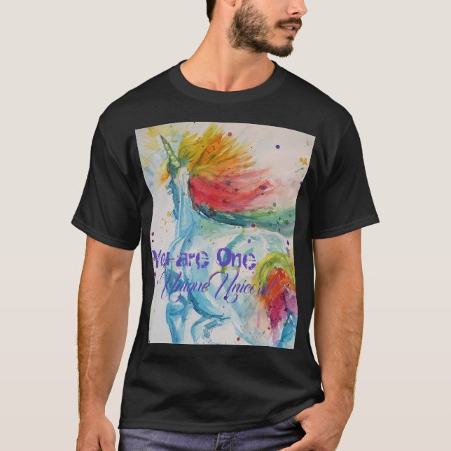 Camiseta ¡Eres Un Único Unicornio! Arco de arco iris (Anverso)
