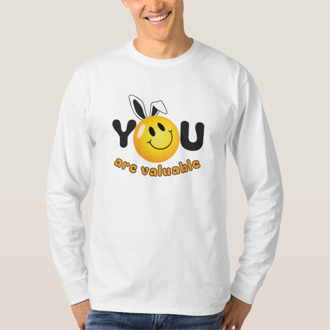 Camiseta Eres un valioso arte motivacional - Corazón lindo (Anverso)