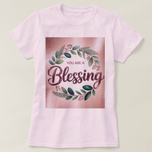 Camiseta Eres Una Bendición Rosa