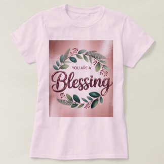 Camiseta Eres Una Bendición Rosa