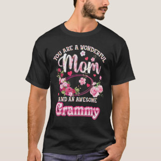 Camiseta Eres una mamá maravillosa y un maravilloso Rosa de