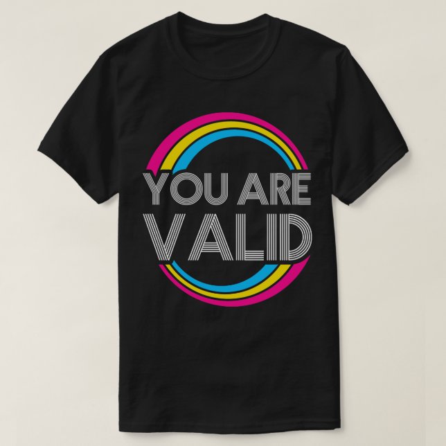 Camiseta Eres Válido Pansexual Orgullo LGBT Lgbtq Orgullo M (Diseño del anverso)