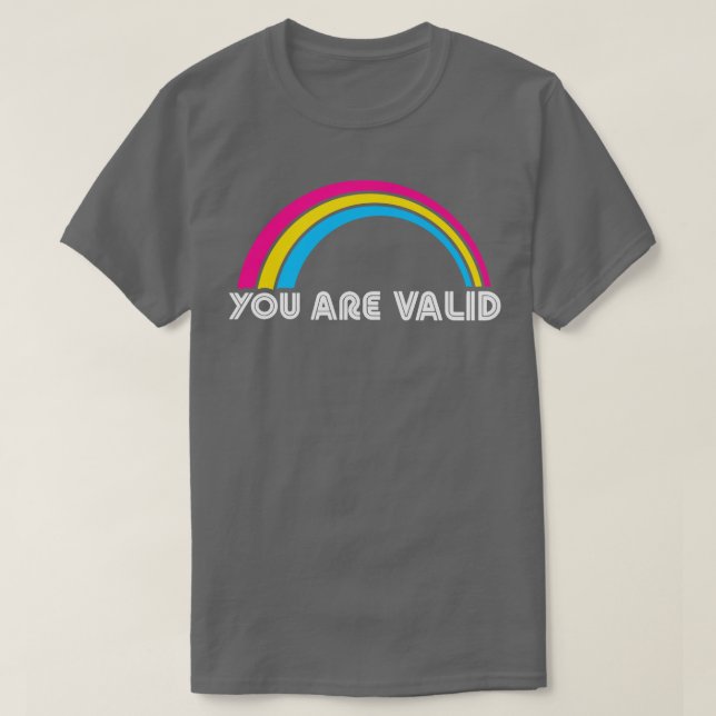 Camiseta Eres Válido Pansexual Orgullo LGBT Lgbtq Orgullo M (Diseño del anverso)
