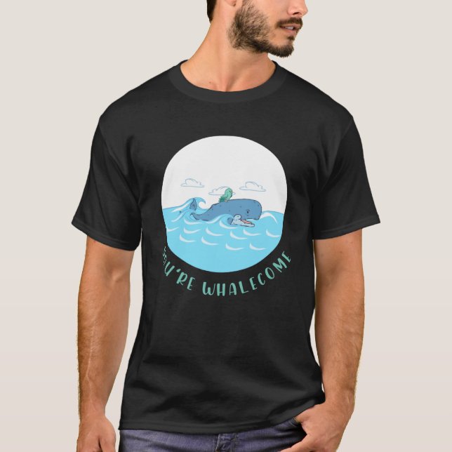 Camiseta Eres Whalecome biología marina peces animales mari (Anverso)