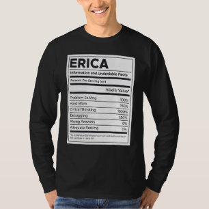 Camiseta Erica Nutrition Information Problement Solucionand