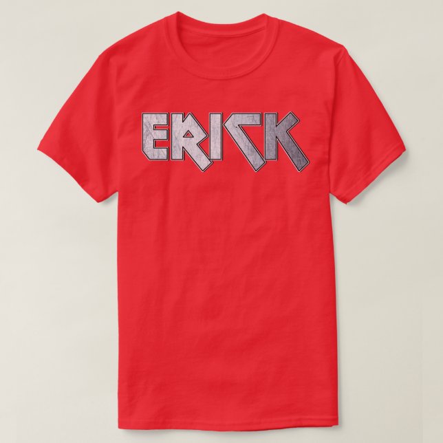 Camiseta Erick metalizado pesado (Diseño del anverso)