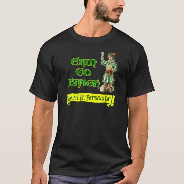 Camiseta Erin Go Braugh Feliz Día de San Patricio diciendo (Anverso)