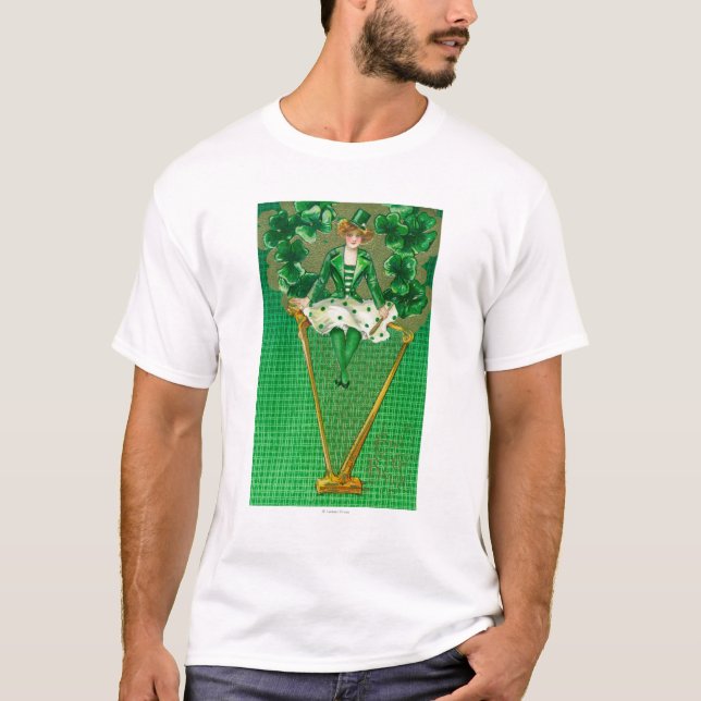 Camiseta Erin va mujer de Bragh en escena de la arpa (Anverso)