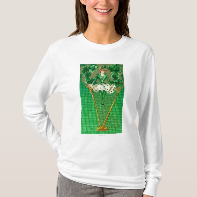 Camiseta Erin va mujer de Bragh en escena de la arpa (Anverso)