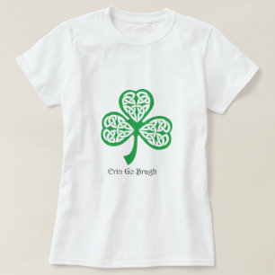 Camiseta Erin va trébol de Bragh con el knotwork céltico