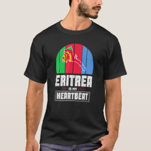 Camiseta Eritrea es mi amor corazón Eritrea mapa de bandera