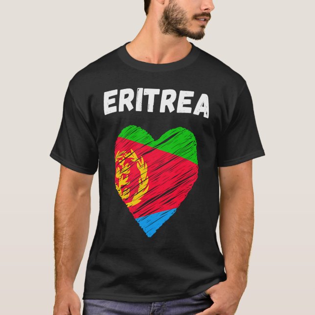 Camiseta Eritrea Flag Holiday Eritrea Heart Eritrean Flag (Anverso)