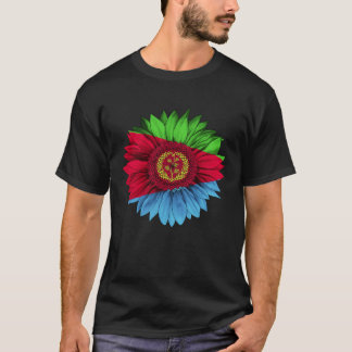 Camiseta Eritrea Flag Sunflower Eritrean Roots Proud Patrio