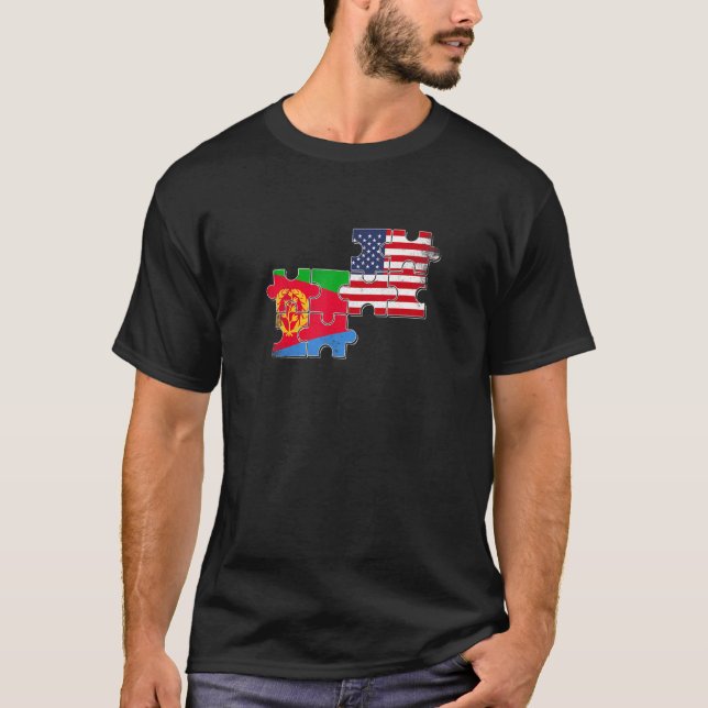 Camiseta Eritrea USA Eritrean American Flag (Anverso)