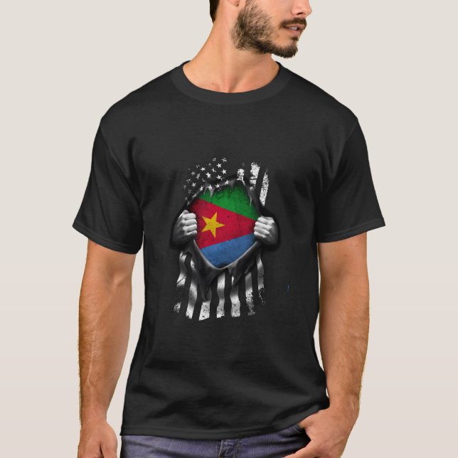 Camiseta Eritrea Usa Flag Eritreo Estadounidense (Anverso)
