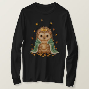 Camiseta Erizo Acogedor de Otoño Erizo de Otoño con Bufan