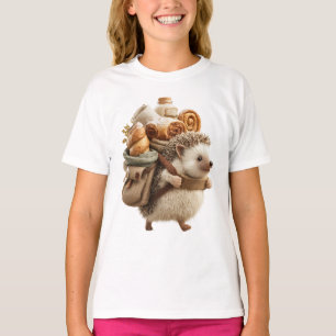 Camiseta Erizo con una mochila llena de pasteles