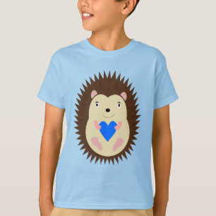 Camiseta Erizo Corazón Azul Niño