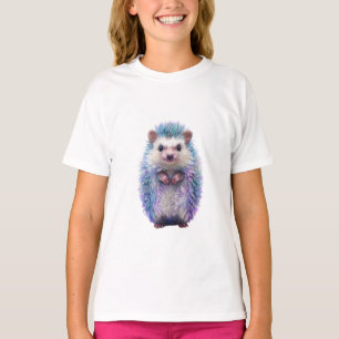 Camiseta Erizo de Acuarela Pastel Colorido para Niños