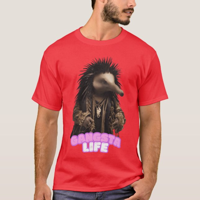 Camiseta Erizo de Gangsta Life (Anverso)