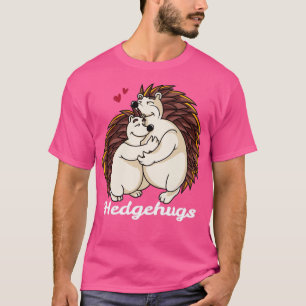 Camiseta Erizo de Hedgehugs Abrazando Amor Animal Calor Abr