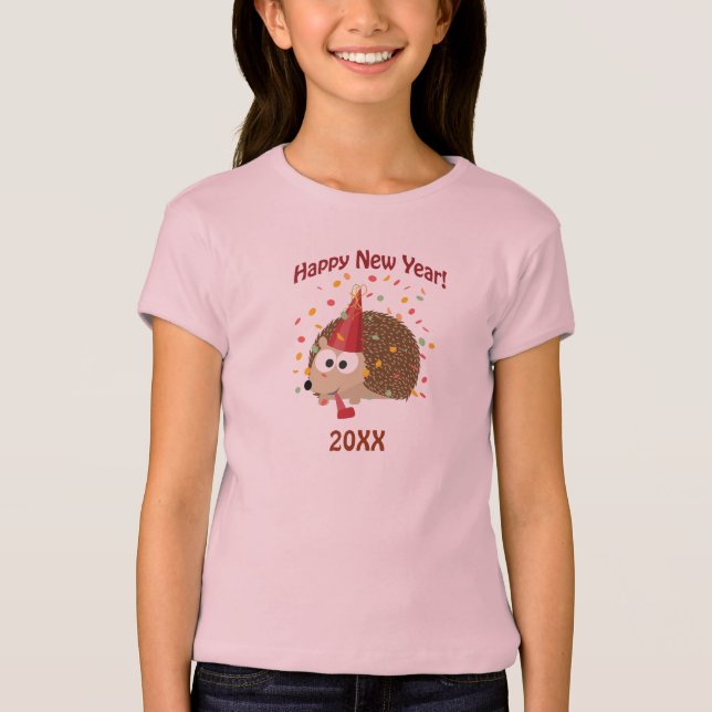 Camiseta ¡Erizo de la Feliz Año Nuevo! (Anverso)