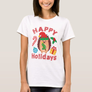 Camiseta Erizo de Navidad adorable animal