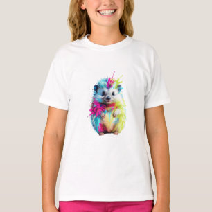 Camiseta Erizo de niños con salpicaduras de pintura vibrant