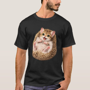 Camiseta Erizo Divertido Gato Animal Lindo Meme Amante