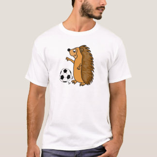 Camiseta Erizo divertido que juega el dibujo animado del
