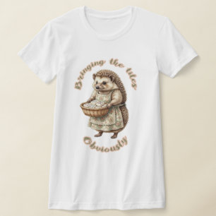 Camiseta Erizo Divertido Trayendo las Piezas Mahjong