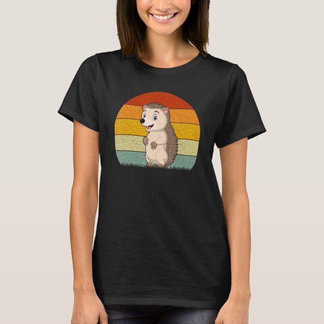 Camiseta Erizo Estilo Retro Vintage (Anverso)
