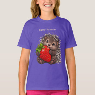 Camiseta Erizo Lindo con Fresa Personalizado