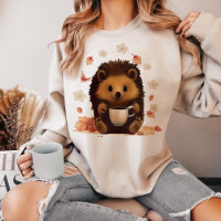 Erizo lindo florece, Erizo bebiendo café