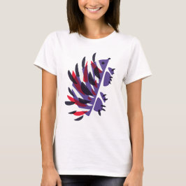Camiseta Erizo lindo geométrico abstracto colorido