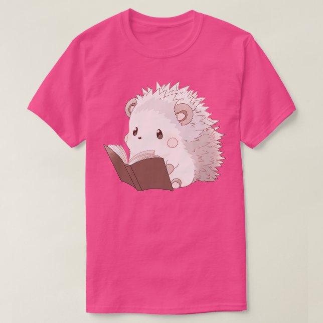 Camiseta Erizo lindo leyendo 2 (Diseño del anverso)