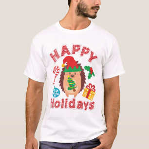 Camiseta Erizo Navideño Adorable Animal