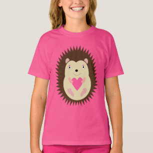 Camiseta Erizo niña rosa bonita