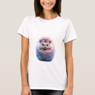 Camiseta Erizo Ombre Azul Rosa Mujeres Animal Lindo