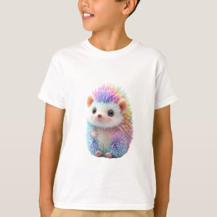 Camiseta Erizo Pastel Arcoíris Niños
