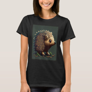 Camiseta Erizo Retro 8 bits Arte Pixel
