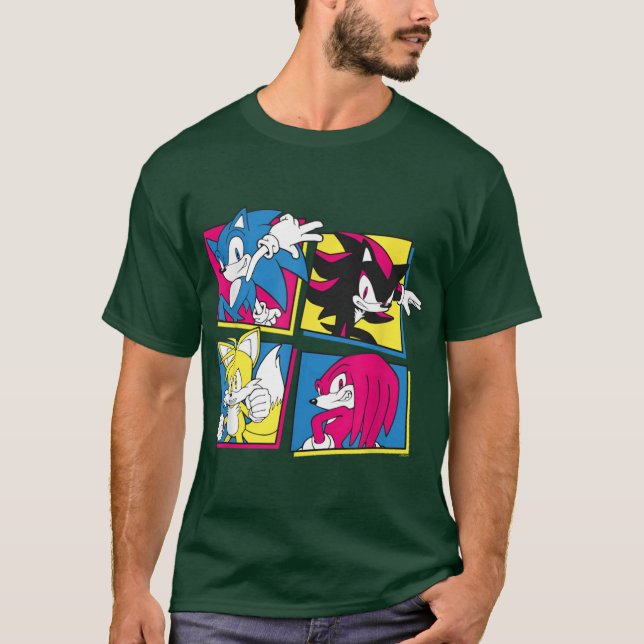 Camiseta Erizo Sónico Sonic Shadowails Knuckles (Anverso)